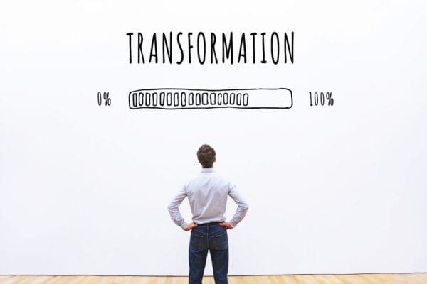 transformation business concept with progress