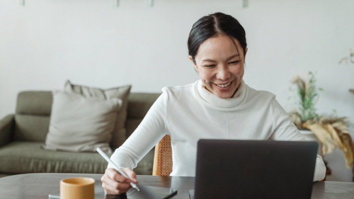 Person doing remote and hybrid work in Singapore