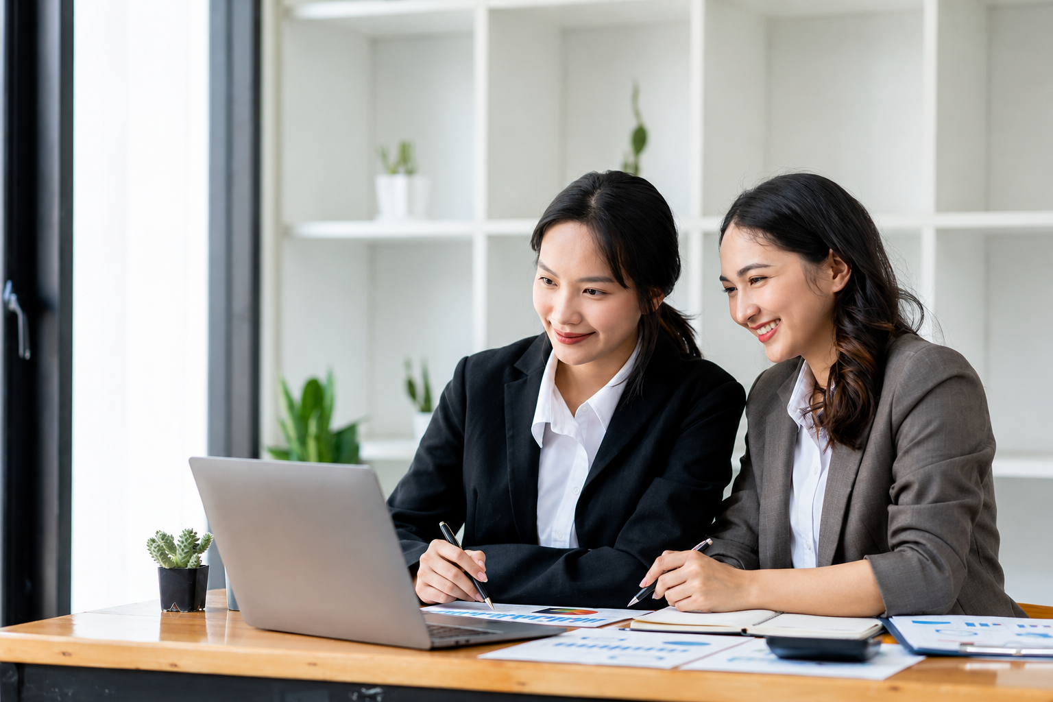 The vietnam team is reviewing workforce reports on a laptop, representing workforce readiness and strategic planning in Vietnam’s growing economy.